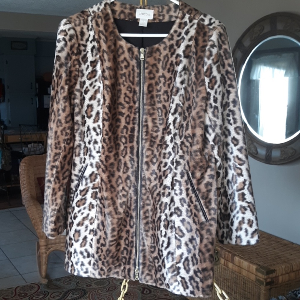 Chico leopard skin jacket
